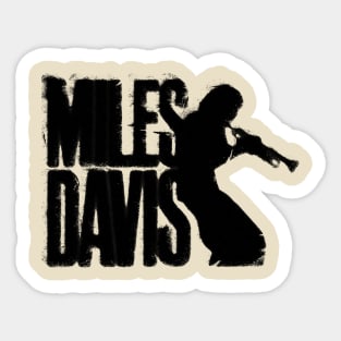 miles davis silhouettegraphic Sticker